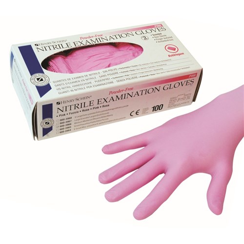 Henry Schein Gloves - Nitrile - Non Sterile - Powder Free - Bubblegum Scented - Medium, 100-Pack