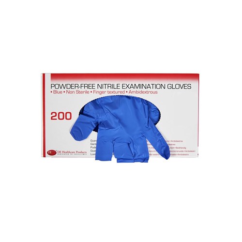 DE Gloves - Nitrile - Non Sterile - Powder Free - Medium, 200-Pack