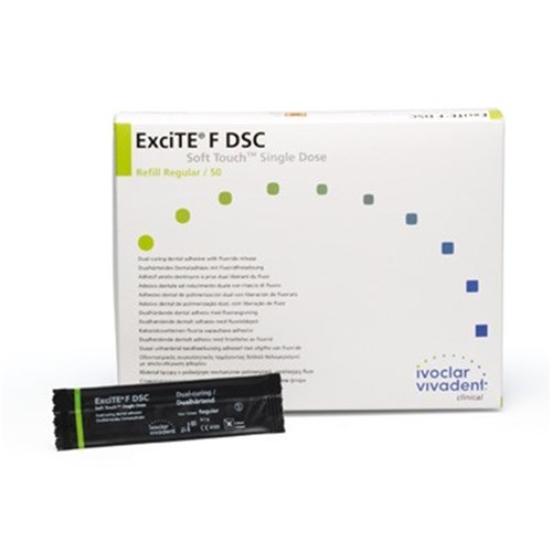 Ivoclar Excite Soft Touch - One-Layer Enamel-Dentin Bonding Agent - 0.1g Single Dose Refill, 50-Pack