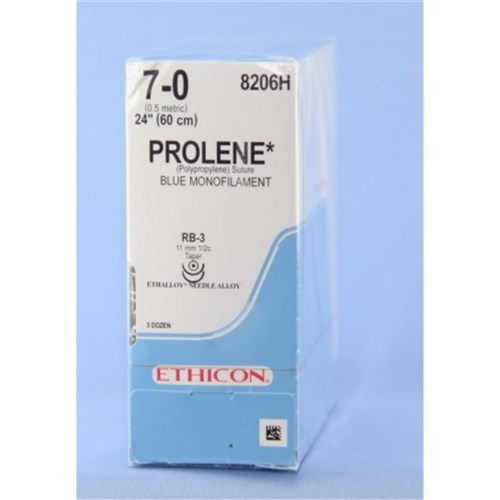 SUTURE Ethicon Prolene 10.5mm 7/0 RB-3 1/2 Cir Taper Pt x 36