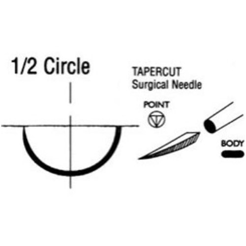 Johnson & Johnson Suture Ethicon Silk,  17mm, 4/0, V5, 1/2 Circle Taper Point, 36-Pack