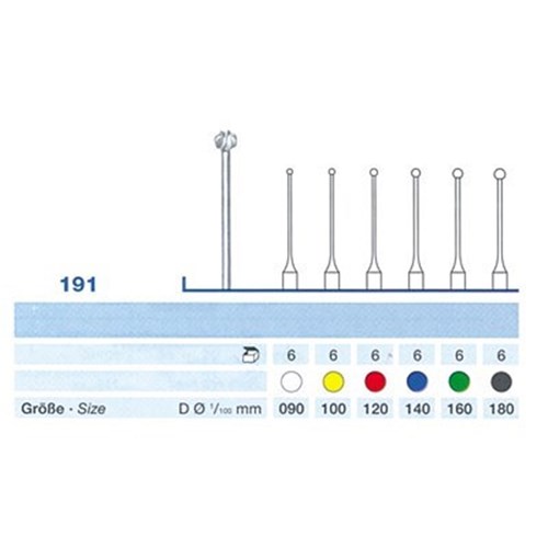 Komet Pulp Bur - White - Size 090 - Slow Speed, Right Angle (RA), 1-Pack