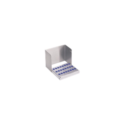 Komet Bur Block - Stainless Steel - Holds 24 High Speed (FG), Slow Speed (RA) or Straight (HP) Burs