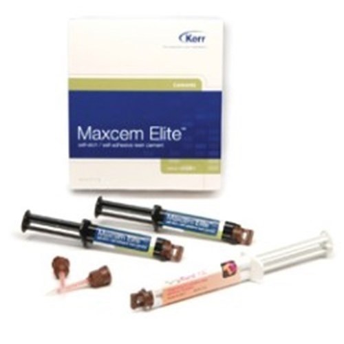 Kerr Maxcem Elite - Clear - 5g Syringe, 2-Pack with 8 Tips