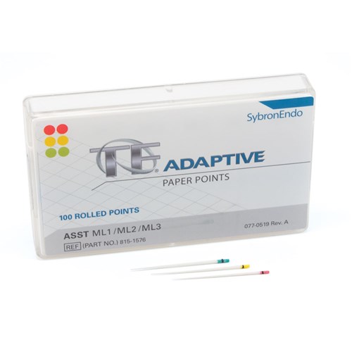 Kerr TF Adaptive Paper Points - Medium/Large - Assorted - ML1 Ml2 ML3, 100-Pack