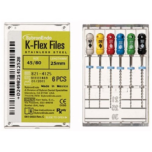 Kerr K File - 21mm - Assorted - Size 15-40, 6-Pack