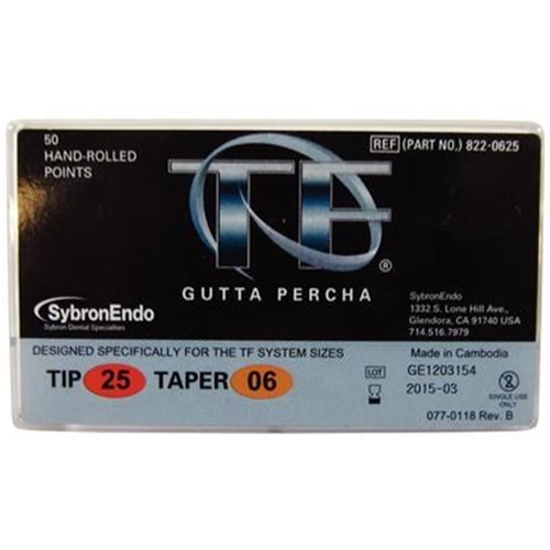 Kerr TF Gutta Percha Points - Size 25 .06 Taper, 50-Pack
