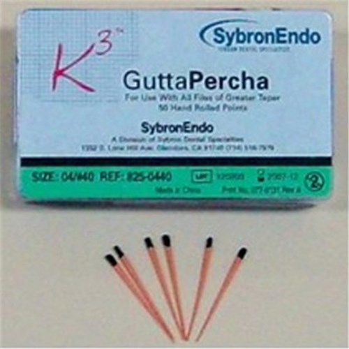 Kerr K3 Gutta Percha - Size 35 - .04 Taper - Green, 50-Pack