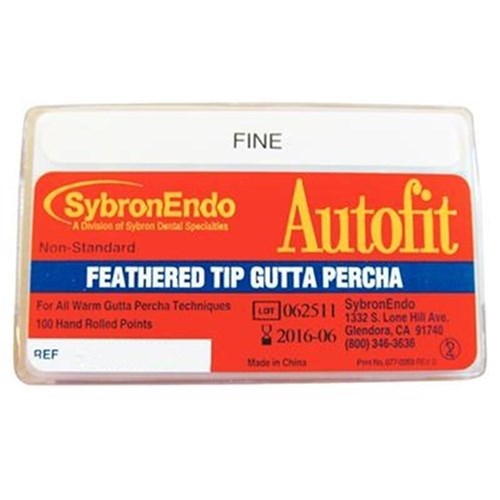 Kerr ANALYTIC - Autofit Gutta Percha Points - Feathered Tip - Fine Fine, 100-Pack