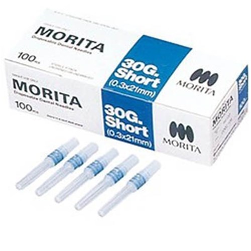 Morita Dental Needle - 27G - Short 21mm, 100-Pack