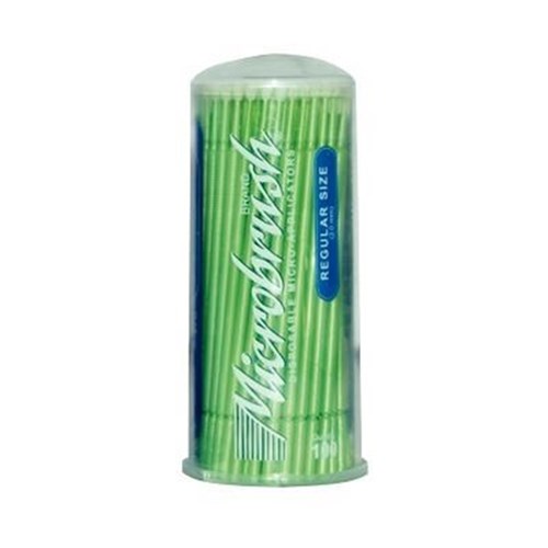 MICROBRUSH Tube Refills Regular Green Pack of 400