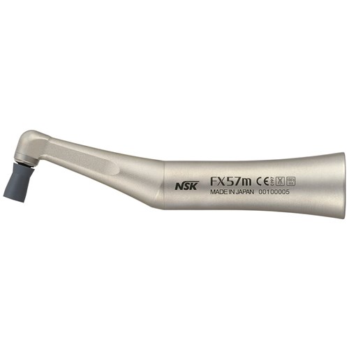 NSK Stainless Steel Contra Angle Handpiece - FX57M -  4:1 Reduction - Screw-In - Non-Optic - No Spray