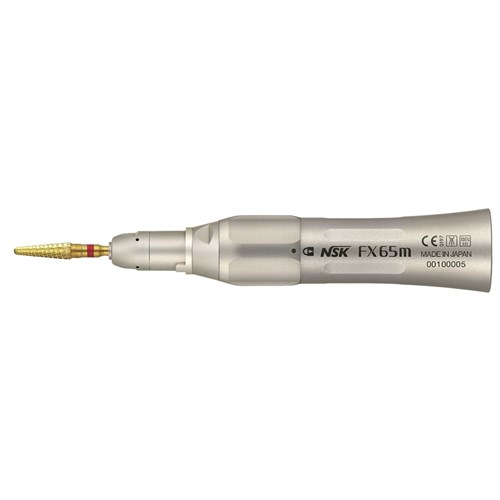 NSK Stainless Steel Straight Handpiece - FX65 - 1:1 - Non-Optic - External Spray