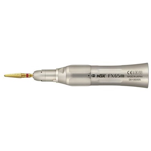 NSK Stainless Steel Straight Handpiece - FX65 - 1:1 - Non-Optic - External Spray