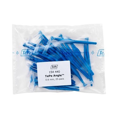 TePe Interdental Brush Angle Blue 0.6mm Pack of 25