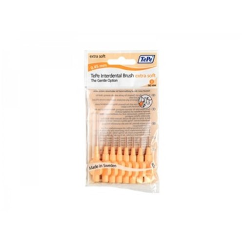 TePe InterBrush Pastel Orange X Soft 0.45mm Pack of 8