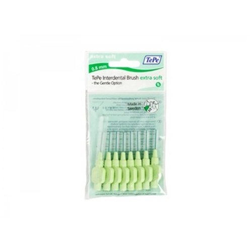 TePe Interdental Brush Pastel Green X Soft 0.8mm Pack of 8