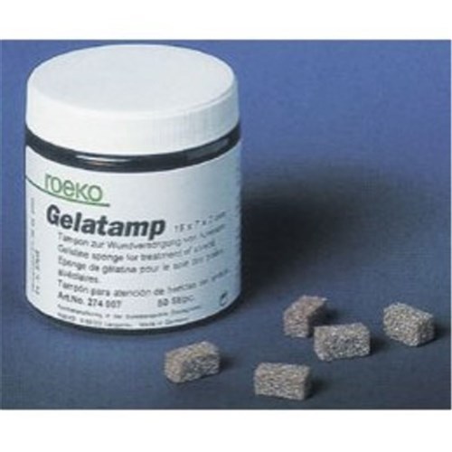 GELATAMP Gelatine Sterile Sponge 15 x 7 x 7mm Tub of 50