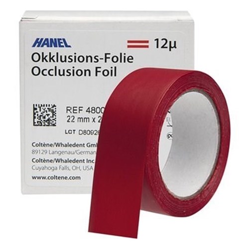 HANEL Occlusion Foil Red Double Sided 22mmx25m 12u Roll