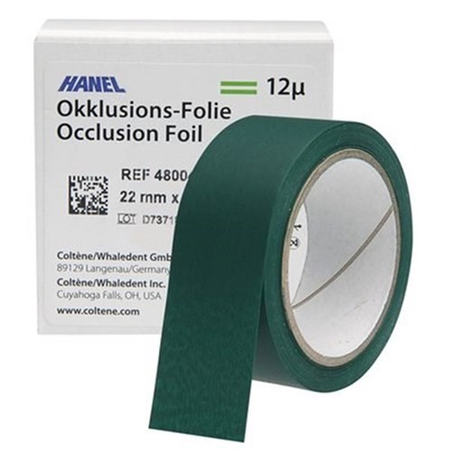 HANEL Occlusion Foil Green Double Sided 22mmx25m 12u Roll