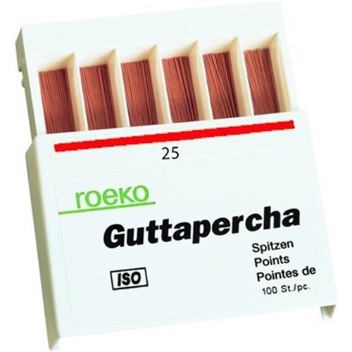 ROEKO GP Points Size 25 ISO Dispenser Box of 100