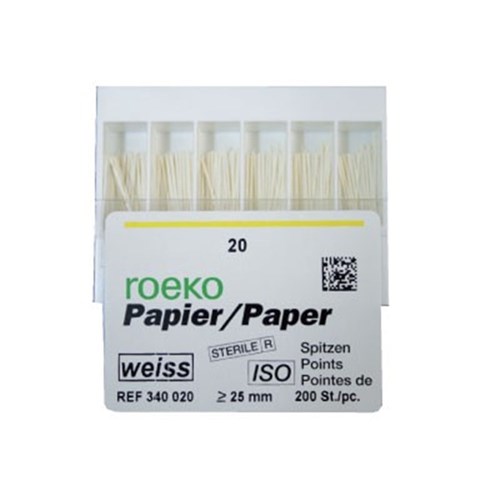 ROEKO Paper Points Size 30 Drawer Box of 200 White Points