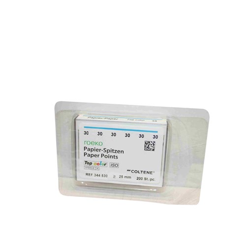 Roeko Top Colour Paper Points - Size 30 - Blue, 200-Pack