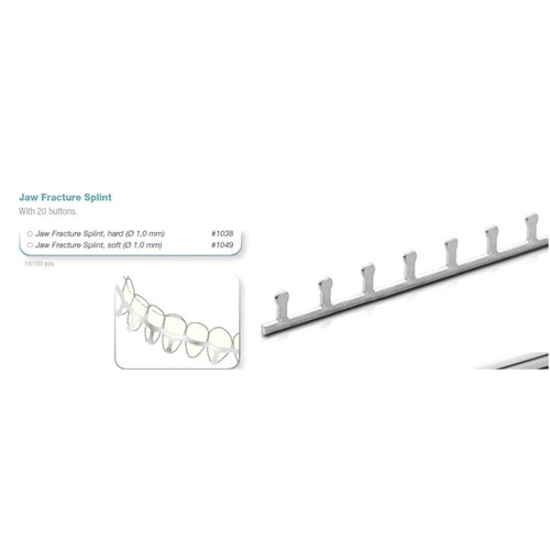 Jaw Fracture Splint Hard 1.0mm Pack of 10