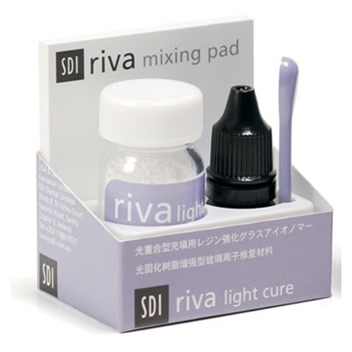 SDI Riva Light Cure - Resin-Reinforced Glass Ionomer - A3 - 15g Powder and 7.2ml Liquid