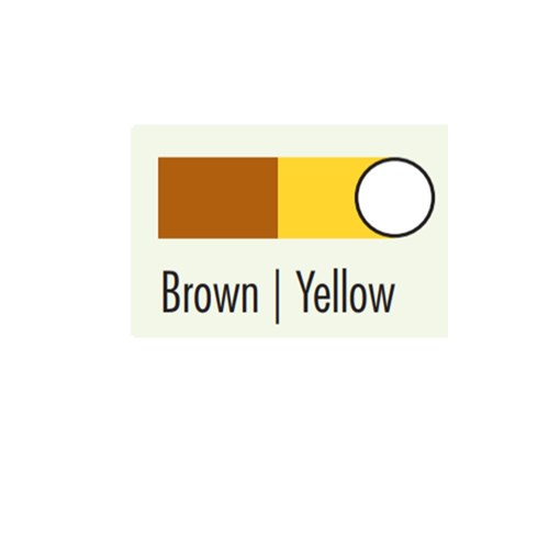 BRITEGUARD Mouthguard 2 Clr Brown-Yellow 4 x 125mm Rd