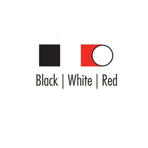 BRITEGUARD Mouthguard 3 Clr Black-White-Red 4 x 125mm Rd