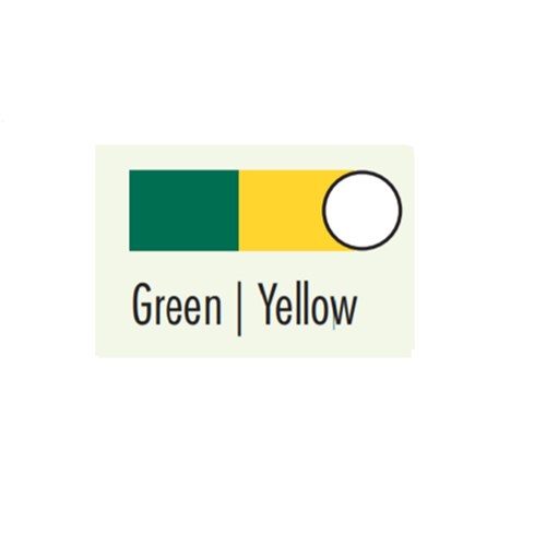 BRITEGUARD Mouthguard 2 Colour Green Yellow 4 x 125mm Round