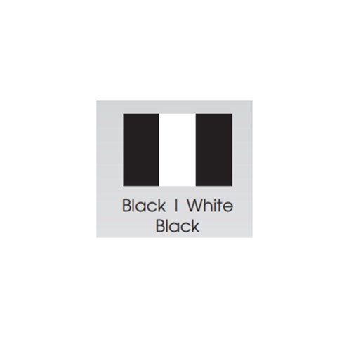 BRITEGUARD Mouthguard 4mm Black White Black 127mm Square
