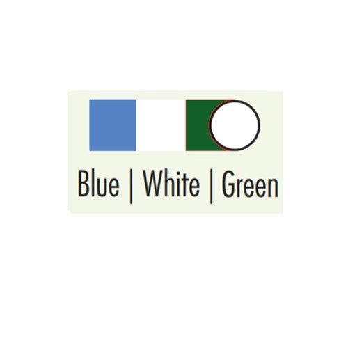 BRITEGUARD Mouthguard 4mm Blue White Green 125mm Round