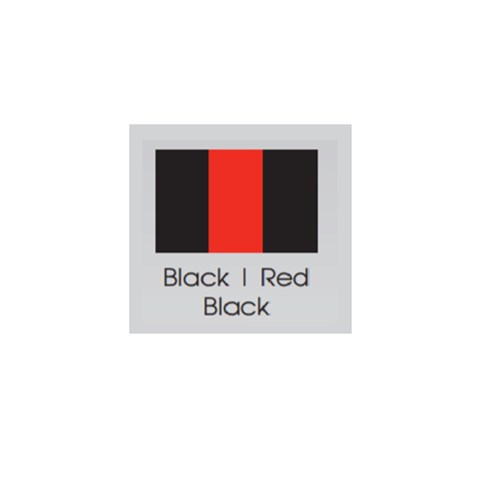 BRITEGUARD Mouthguard 4mm Black Red Black 127mm Square