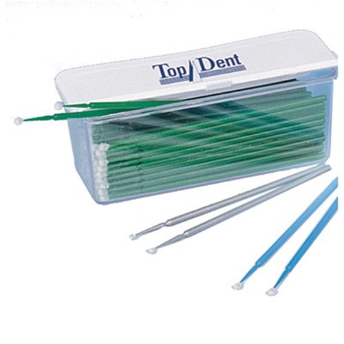 Top Dent Applicator Brushes - Green, 100-Pack