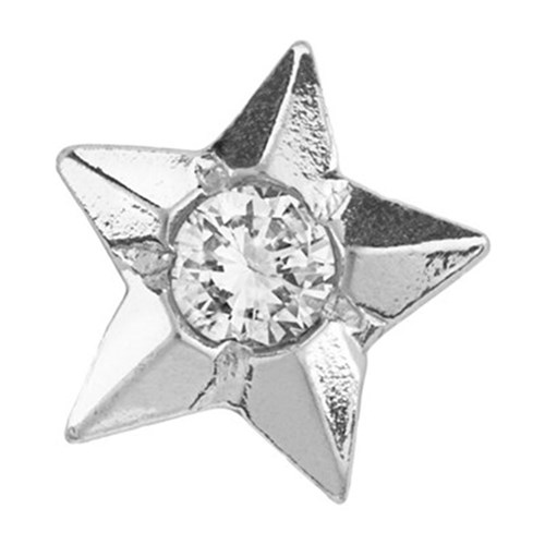 Twinkles - Tooth Jewellery - Star with Diamond 0,01ct - White Gold 18k