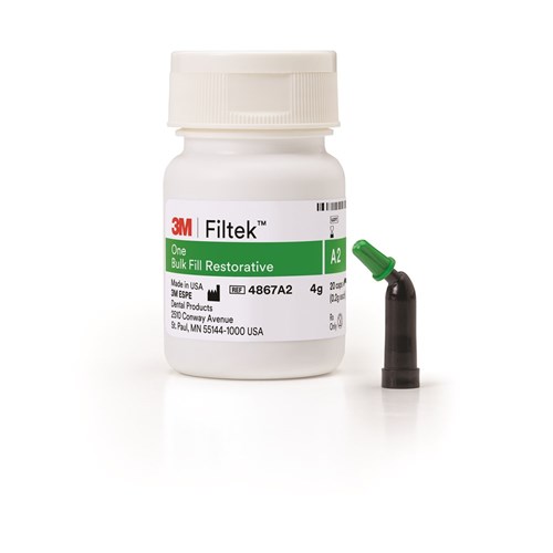 3M Filtek One Bulk Fill Restorative - Shade A2 - Capsules, 20-Pack