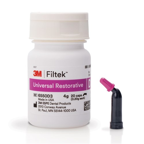 3M Filtek Universal Restorative - Shade D3 - 0.2g Capsule, 20-Pack