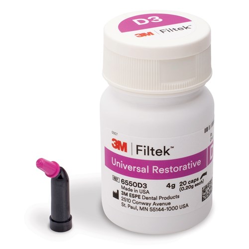 3M Filtek Universal Restorative - Shade D3 - 0.2g Capsule, 20-Pack