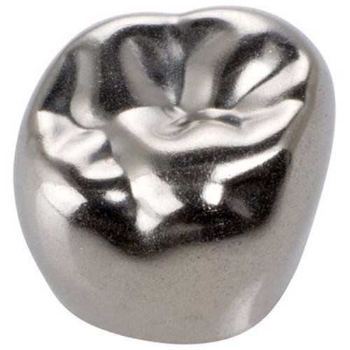 3M Crown Form NiChro - Stainless Steel Permanent Molar Crowns - 6UR4, 5-Pack