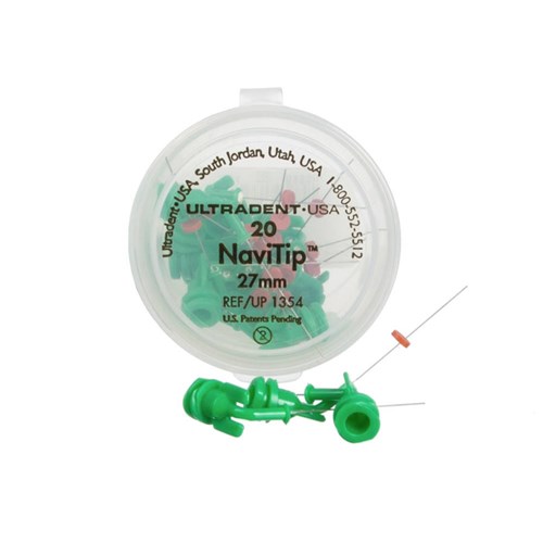 Ultradent NaviTip - 30 Gauge - 27mm - Green, 20-Pack