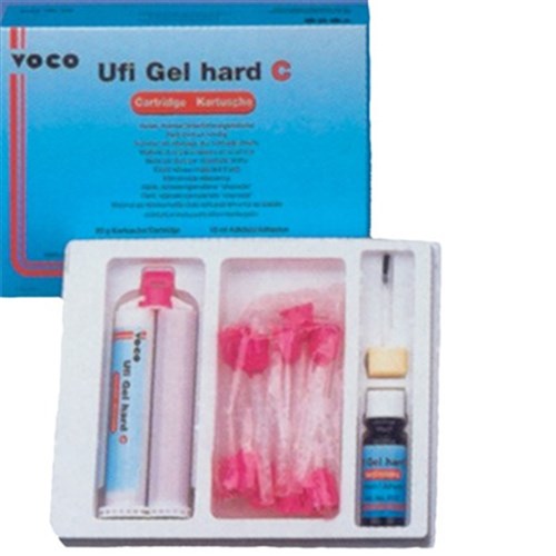 Voco Ufi Gel Hard C - Kit - 80g Cartridge, 10ml Adhesive and Mix Tips