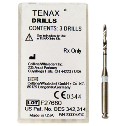 TENAX Drills Size 12 white 1.2mm Pack of 3