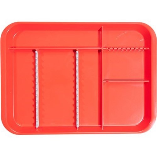 B LOK Tray Divided Red 33.97 x 24.45 x 2.22cm