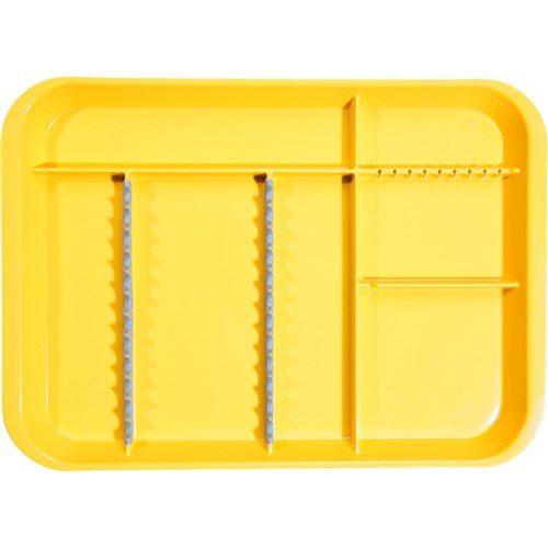 B LOK Tray Divided Neon Yellow 33.97 x 24.45 x 2.22cm