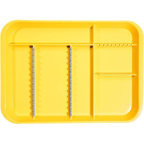 B LOK Tray Divided Neon Yellow 33.97 x 24.45 x 2.22cm