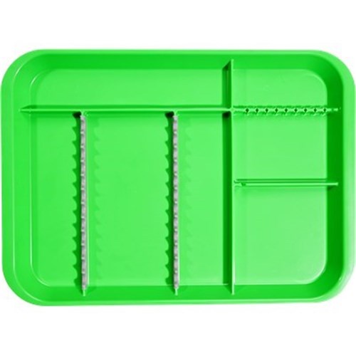 B LOK Tray Divided Neon Green 33.97 x 24.45 x 2.22cm