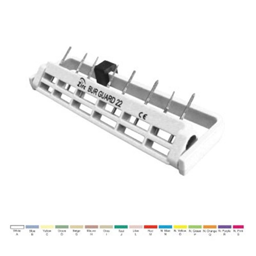 Zirc Steri Bur Guard - 22 Holes - White