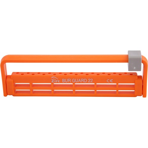 Zirc Steri Bur Guard - 22 Holes - Neon Orange